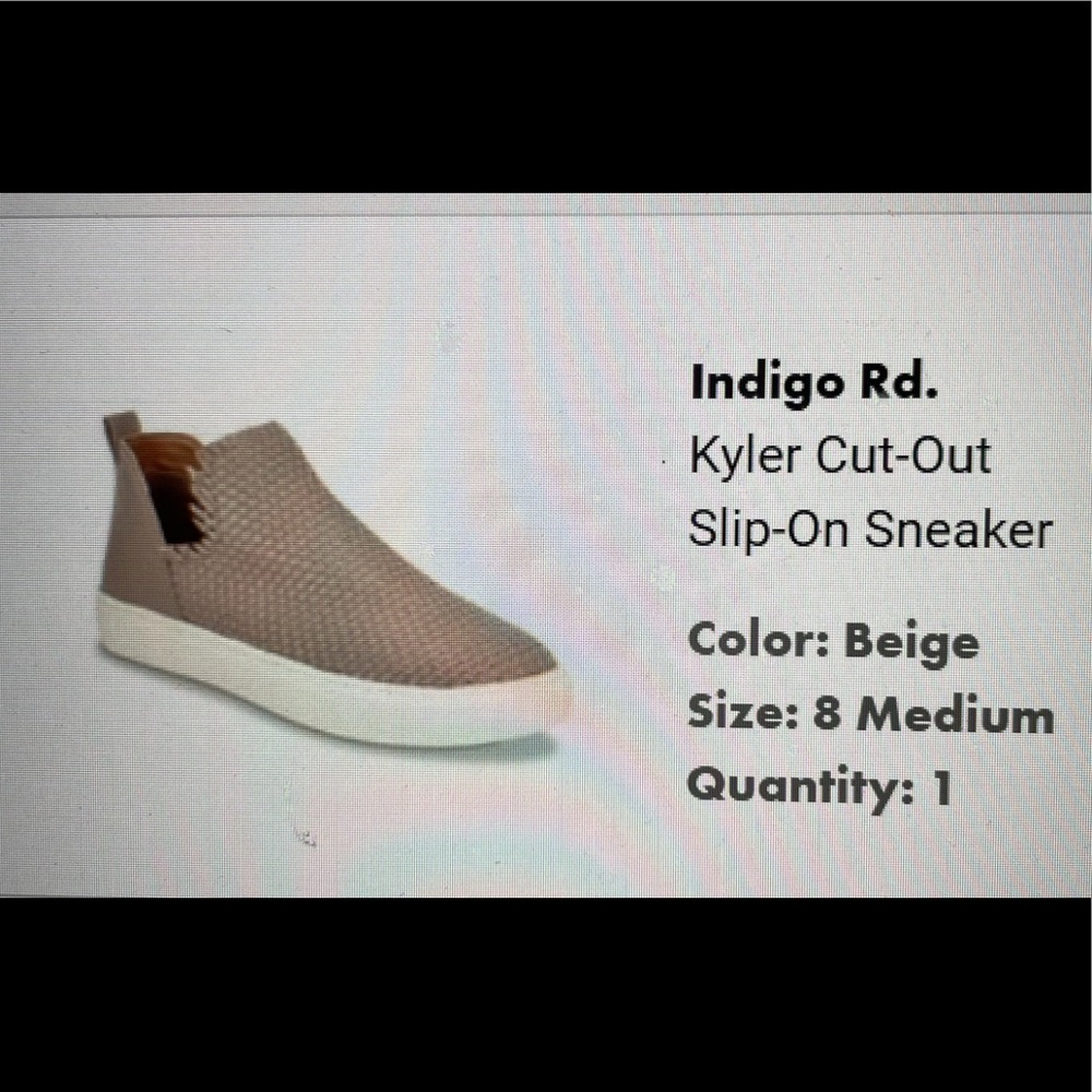 Beige Medium Size 8 Slip on Sneakers